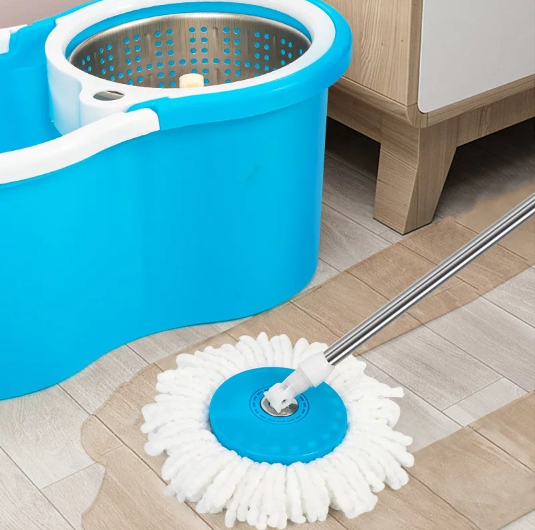 Spin Mop - Easy Spin Magical Mop Set 360 Degree Microfiber Mop Head Home Clean Tools Microfiber