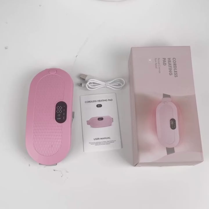 Electric Period Cramp Massager Heating Belt – USB Rechargeable Menstrual Pain Relief Waist & Stomach Warmer for Women
